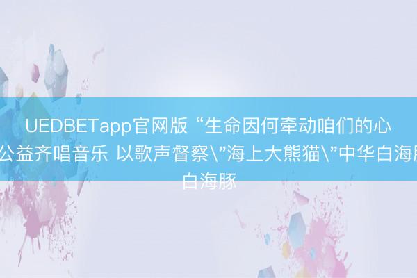 UEDBETapp官网版 “生命因何牵动咱们的心”公益齐唱音乐 以歌声督察